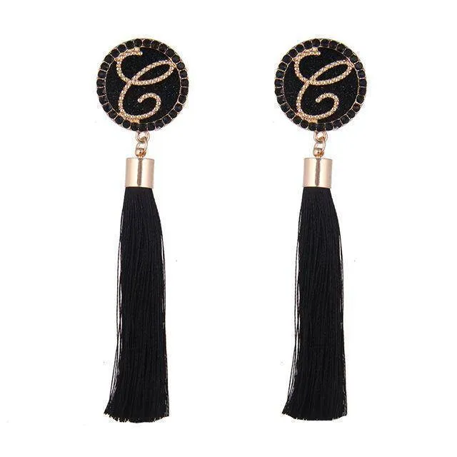 A-G Letter Tassels Earrings