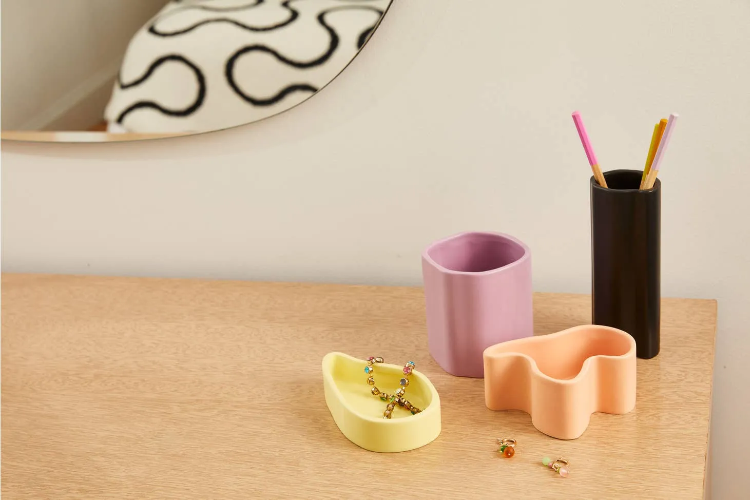 Abstract Desk Organizer Set  (Set of 3)