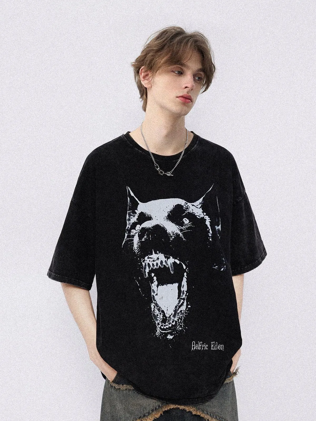 Aelfric Eden Cerberus Graphic Washed Tee