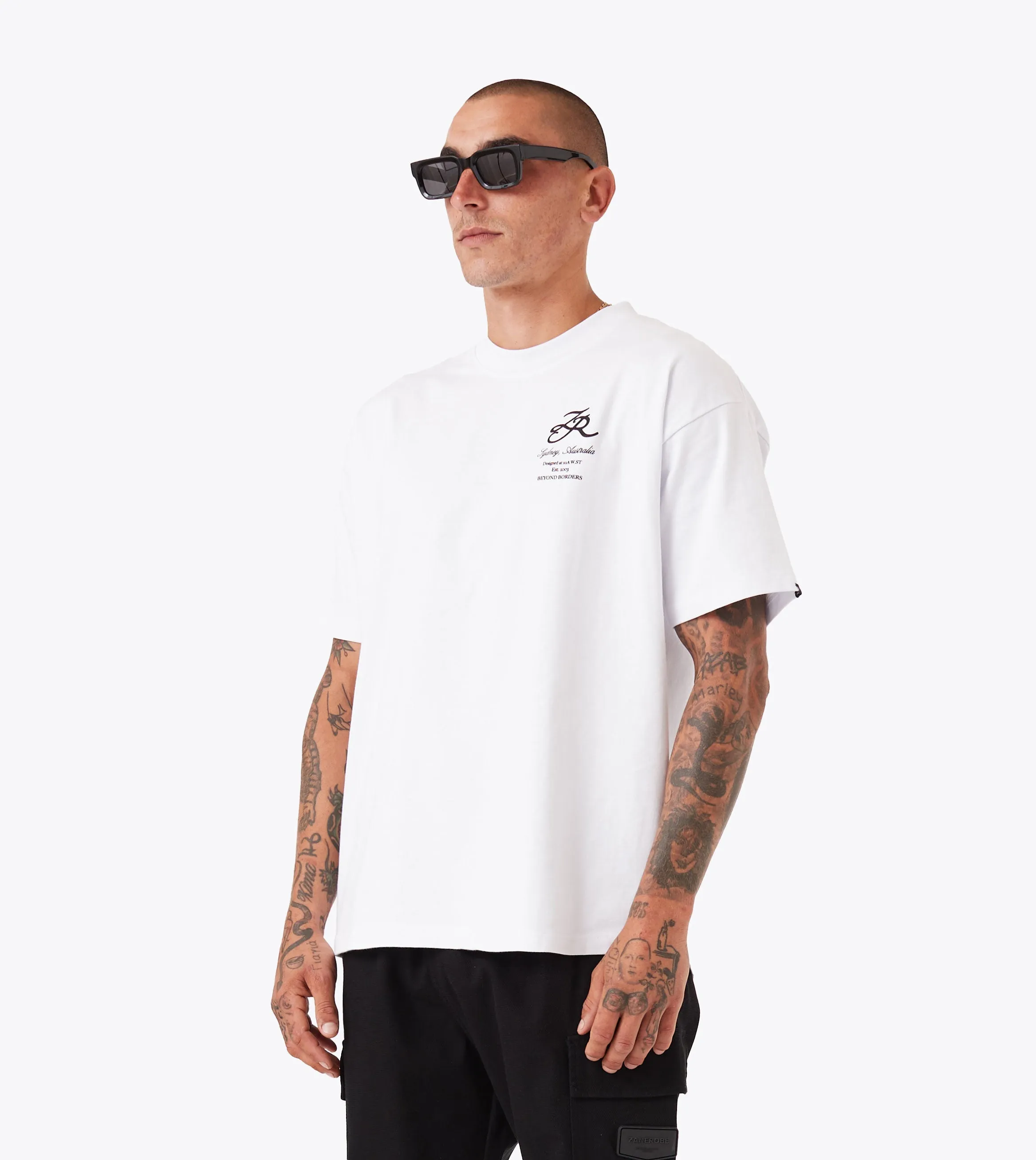 Beyond Borders Box Tee White