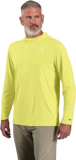 Carhartt Men's Force Sun Defender Lightweight Long-Sleeve Hooded Logo Graphic T-Shirt
