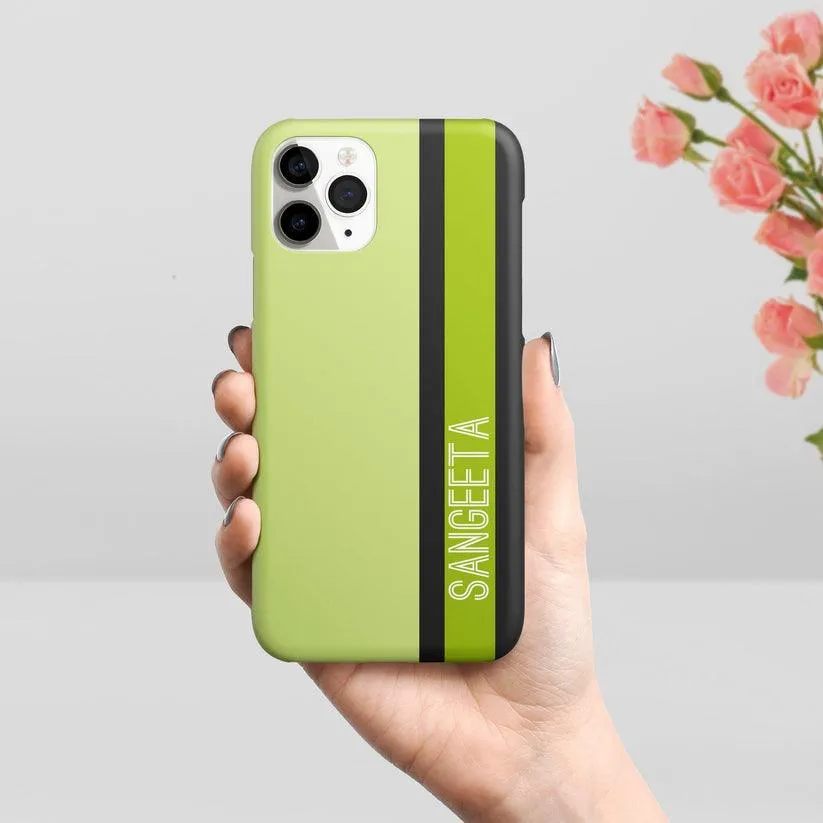 Colorfull Strip Customize Name Printed Matte Phone Case Cover For Samsung