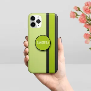 Colorfull Strip Customize Name Printed Matte Phone Case Cover For Samsung