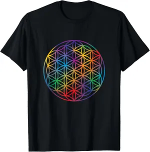 Flower of Life Geometric Pattern Chakra T-Shirt