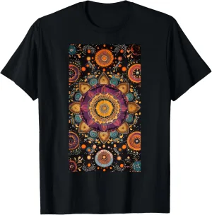 Geometric Mandala Patterns Bohemian Psychedelic T-Shirt