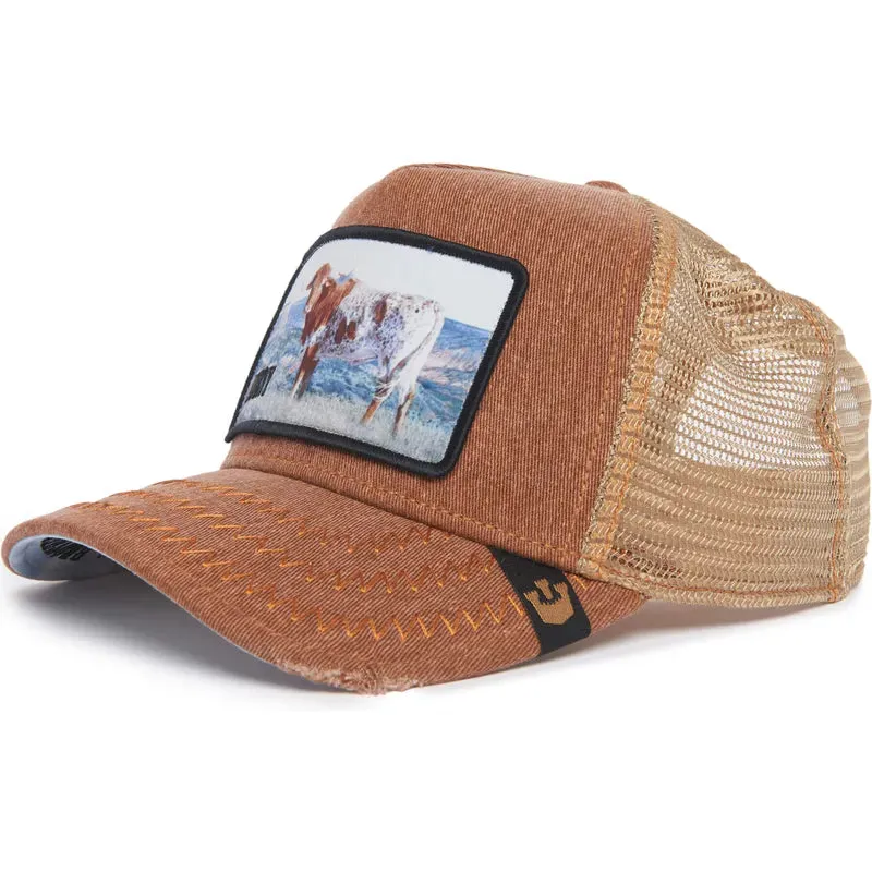 Goorin Bros Ox Horny Model No. H02NY {Horny} Rodeo Trucker Hat (Brown)