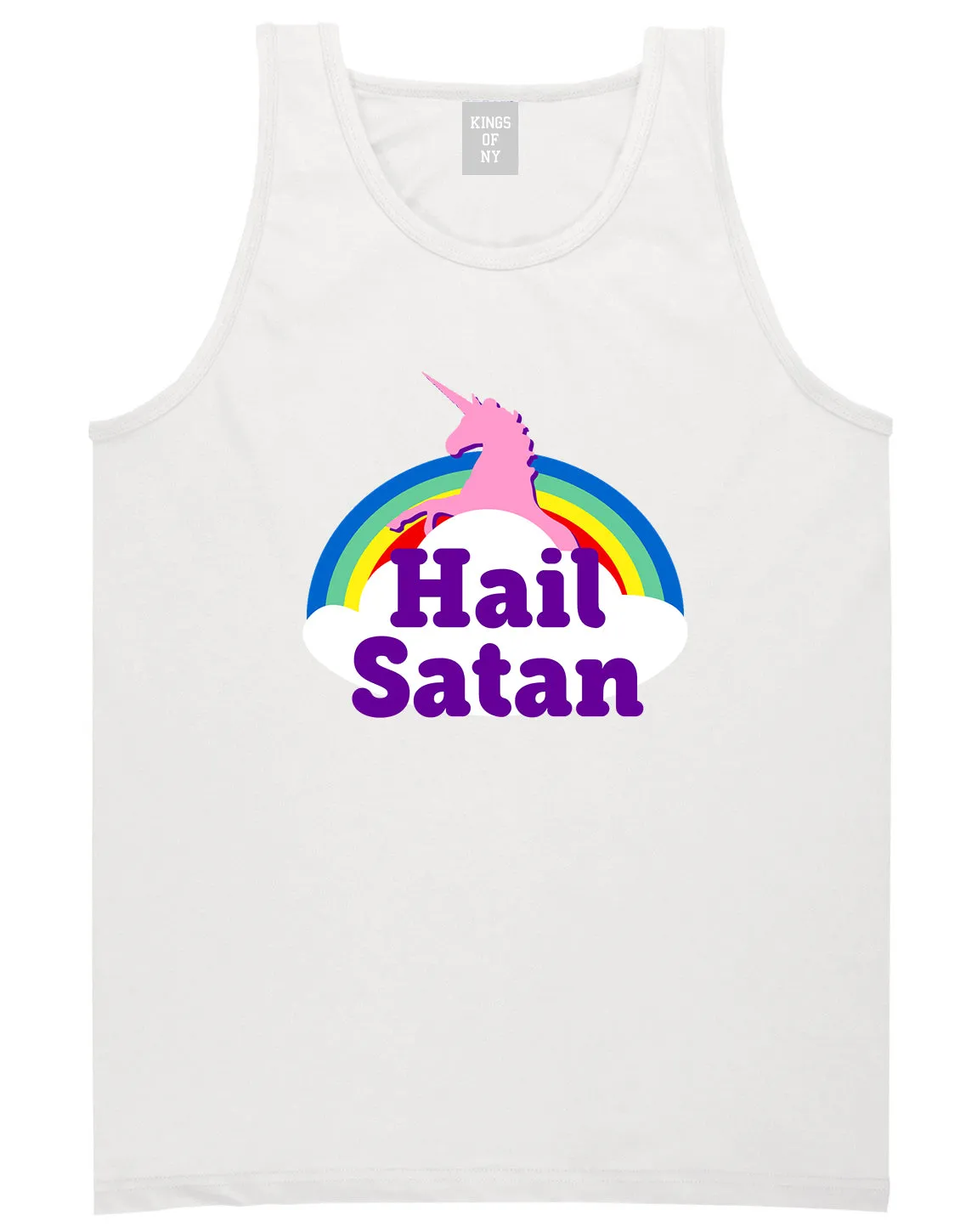 Hail Satan Unicorn Mens Tank Top Shirt