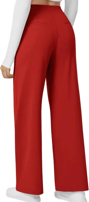 High Waisted Work Pants for Women Business Casual Outfits Office Dress Pants Trousers with Pockets