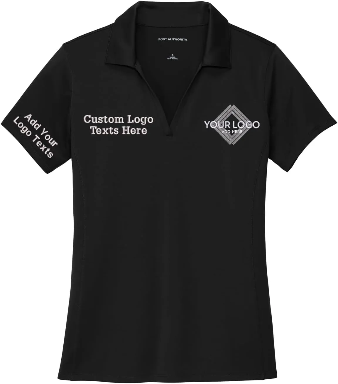 INK STITCH Women Lk398 Custom Embroidery Add Logo Texts Staff Performance Polo Shirts