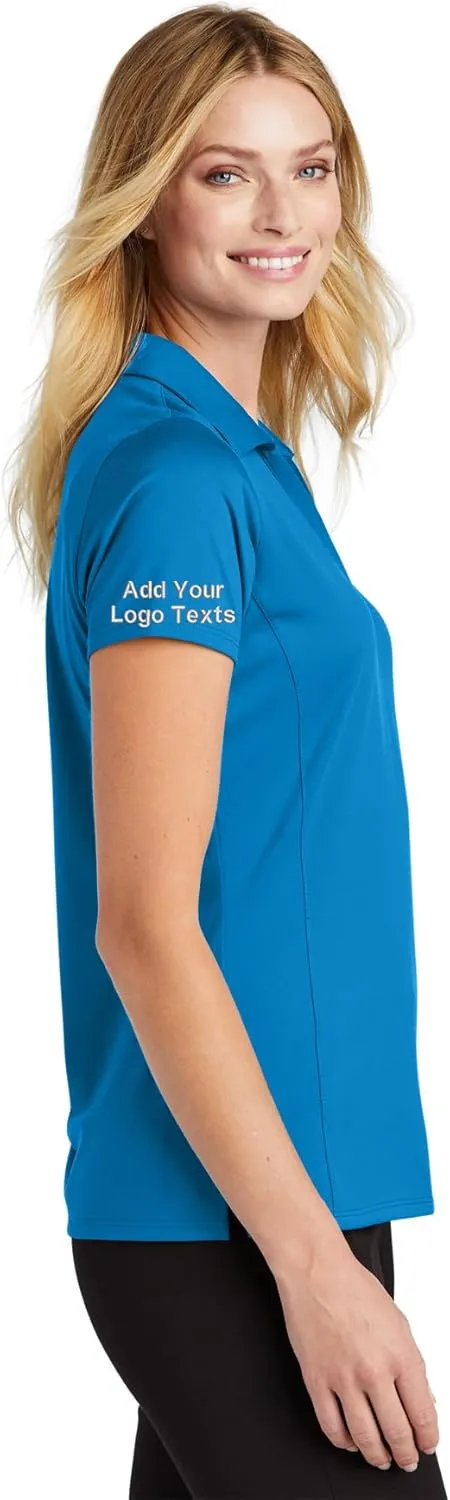 INK STITCH Women Lk398 Custom Embroidery Add Logo Texts Staff Performance Polo Shirts