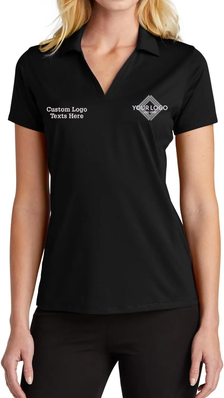 INK STITCH Women Lk398 Custom Embroidery Add Logo Texts Staff Performance Polo Shirts