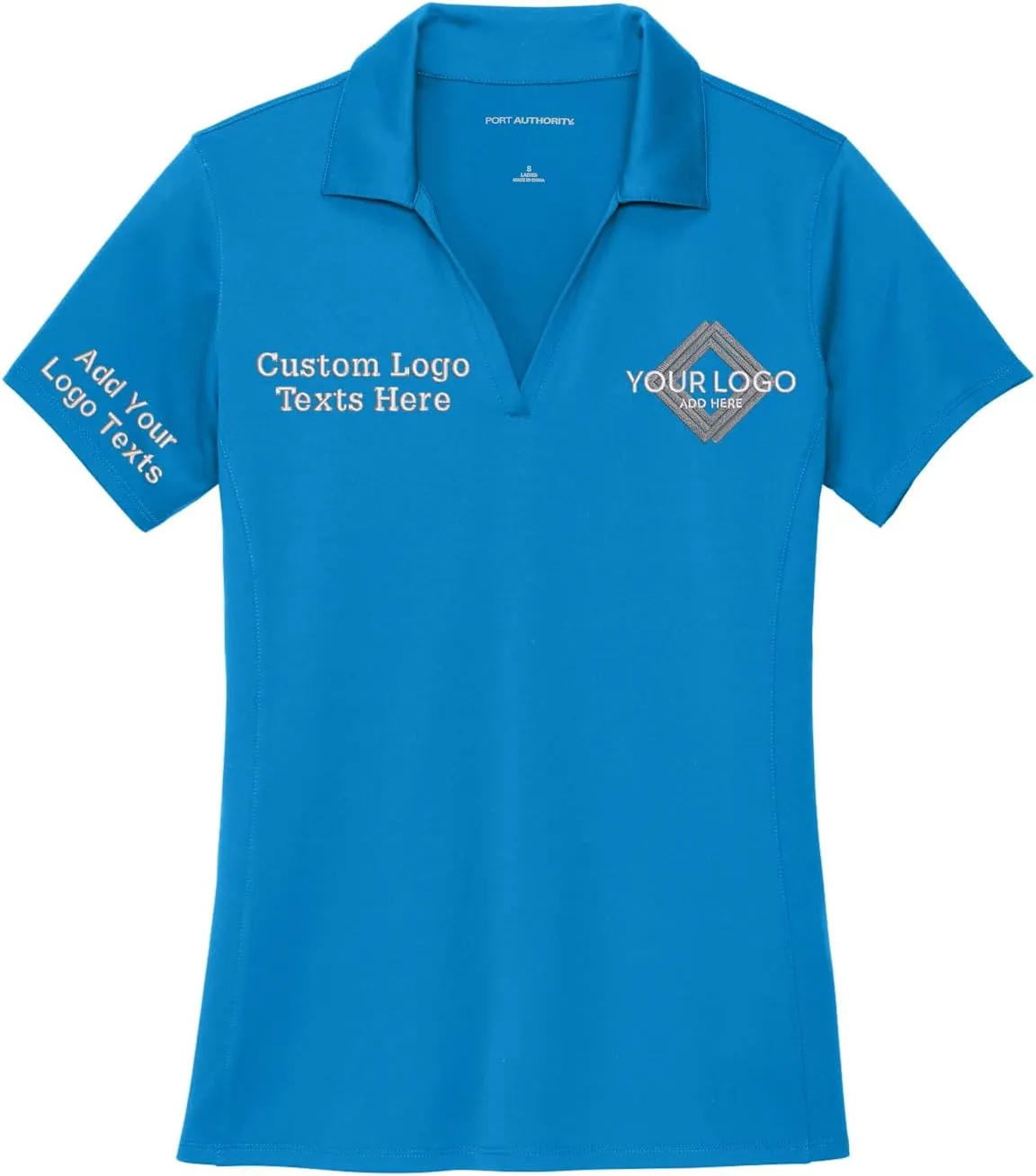 INK STITCH Women Lk398 Custom Embroidery Add Logo Texts Staff Performance Polo Shirts