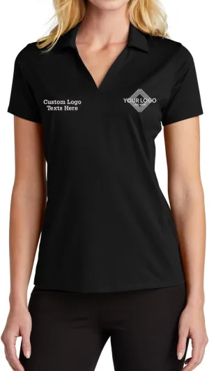 INK STITCH Women Lk398 Custom Embroidery Add Logo Texts Staff Performance Polo Shirts