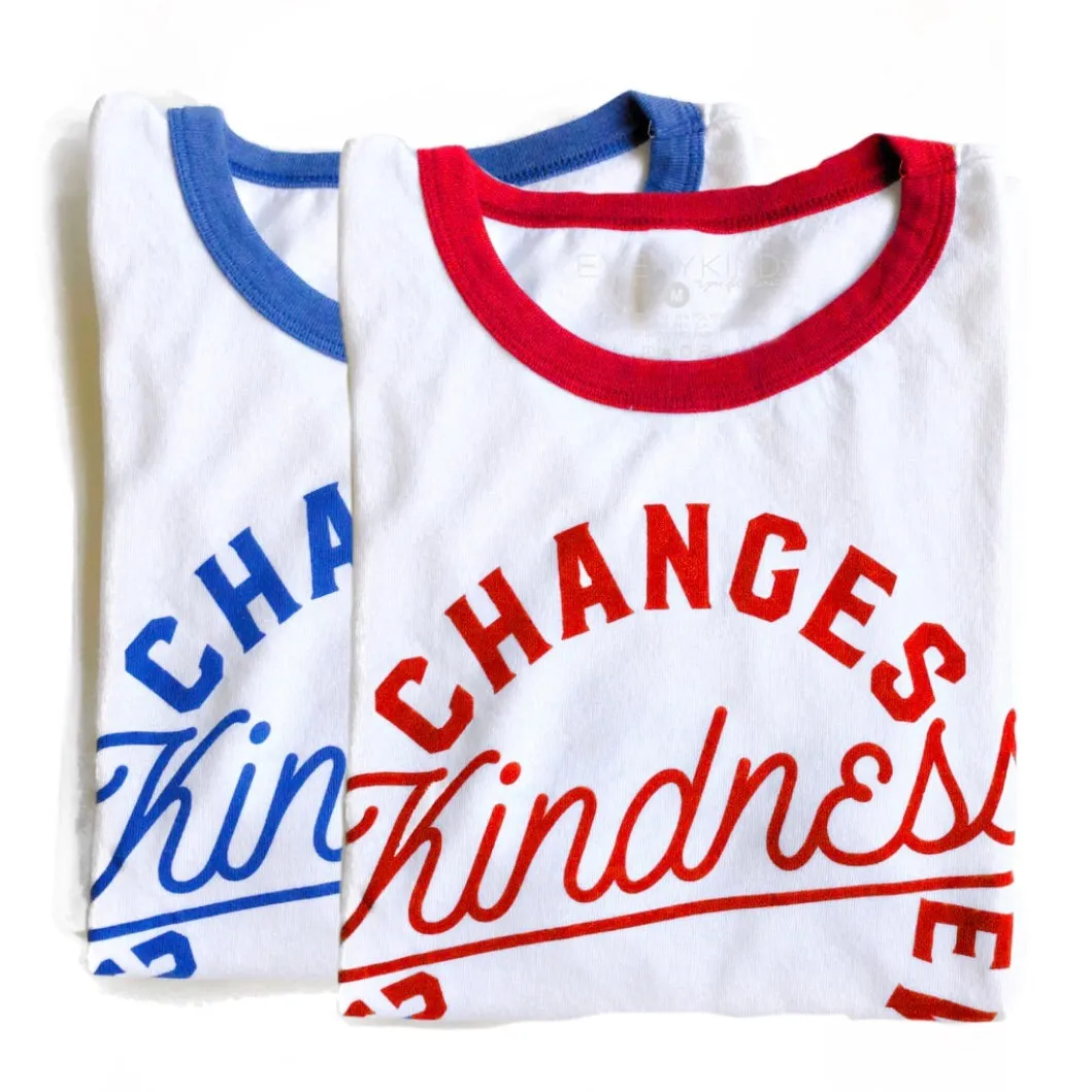 KINDNESS CHANGES EVERYTHING ADULT T-SHIRT