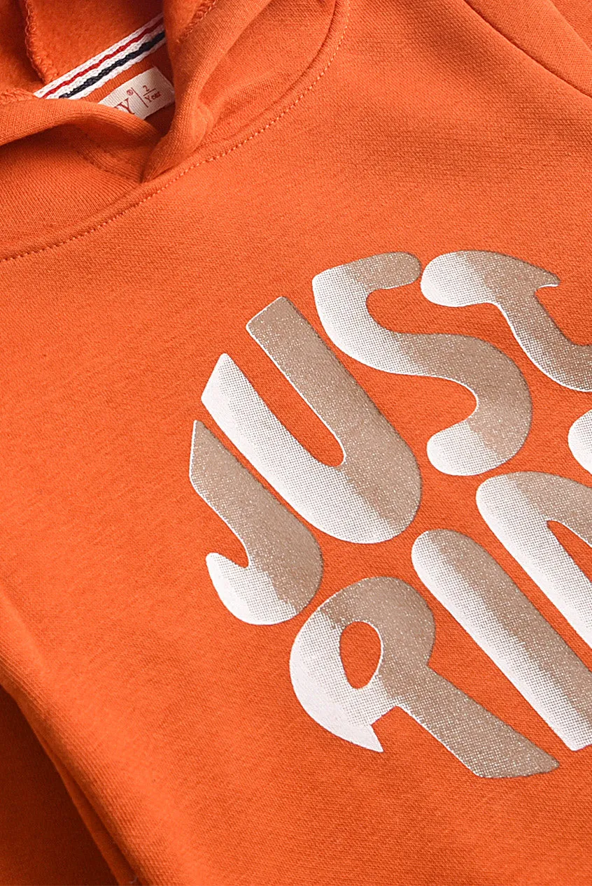 Rust Fleece Hoodie
