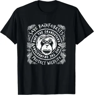 Save The Orangutan - Protect Rainforest Wildlife T-Shirt
