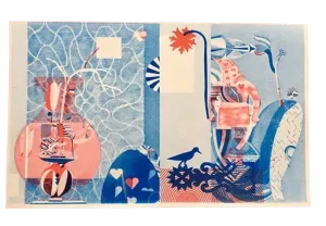 Sing Songs HPM Risograph Print by MCXT- Monica Canilao x Xara Thustra