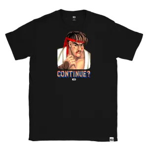 STREET FIGHTER 'Continue? Ryu' t-shirt - Black