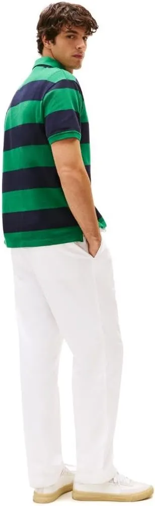 Tommy Hilfiger Men's Short Sleeve Casual Polo Shirts in Regular Fit with Rugby Stripe Designs