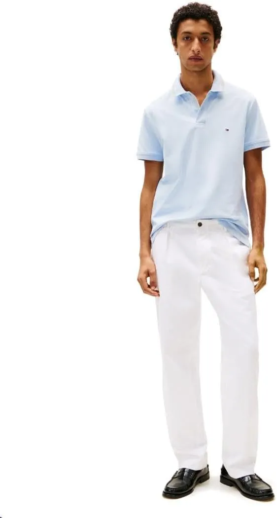 Tommy Hilfiger Men's Short Sleeve Polo Shirts in Regular Fit with Designs, Available in Big and Tall
