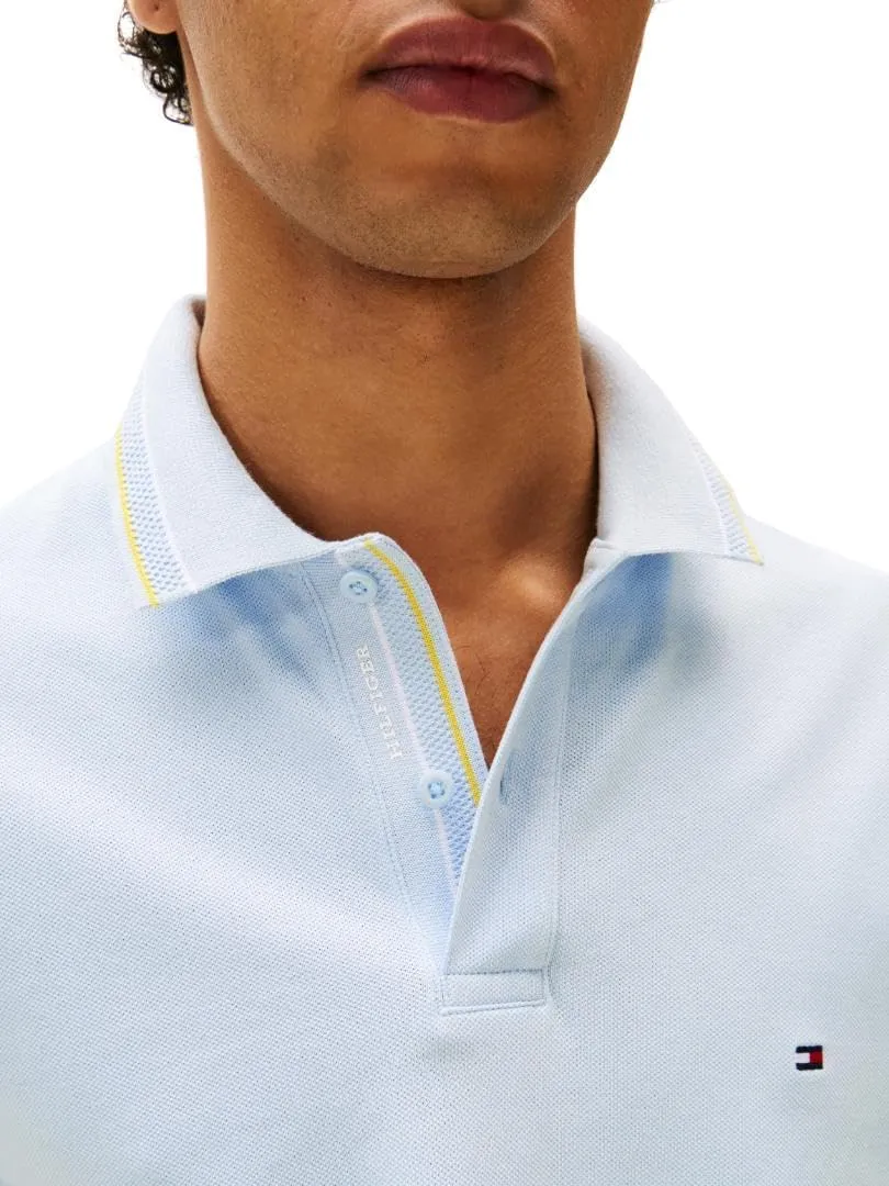 Tommy Hilfiger Men's Short Sleeve Polo Shirts in Regular Fit with Designs, Available in Big and Tall