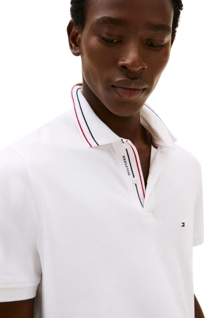 Tommy Hilfiger Men's Short Sleeve Polo Shirts in Regular Fit with Designs, Available in Big and Tall
