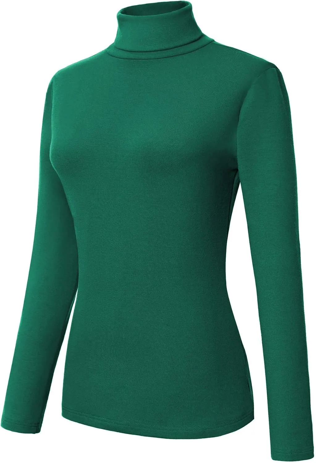 Urban CoCo Women's Long Sleeve Turtleneck Slim Fitted T Shirts Basic Stretch Tee Tops