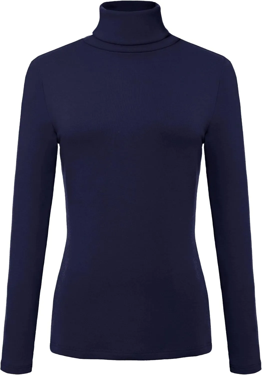 Urban CoCo Women's Long Sleeve Turtleneck Slim Fitted T Shirts Basic Stretch Tee Tops