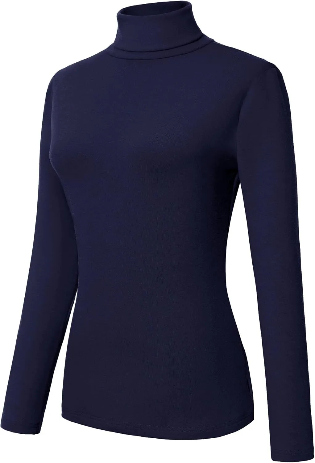 Urban CoCo Women's Long Sleeve Turtleneck Slim Fitted T Shirts Basic Stretch Tee Tops