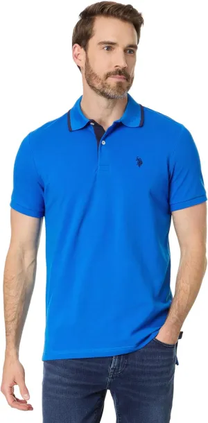 U.S. Polo Assn. Men's Short Sleeve Slim Fit Solid Pique Polo Shirt