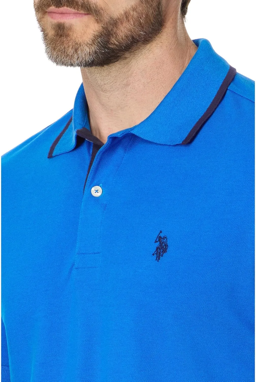 U.S. Polo Assn. Men's Short Sleeve Slim Fit Solid Pique Polo Shirt