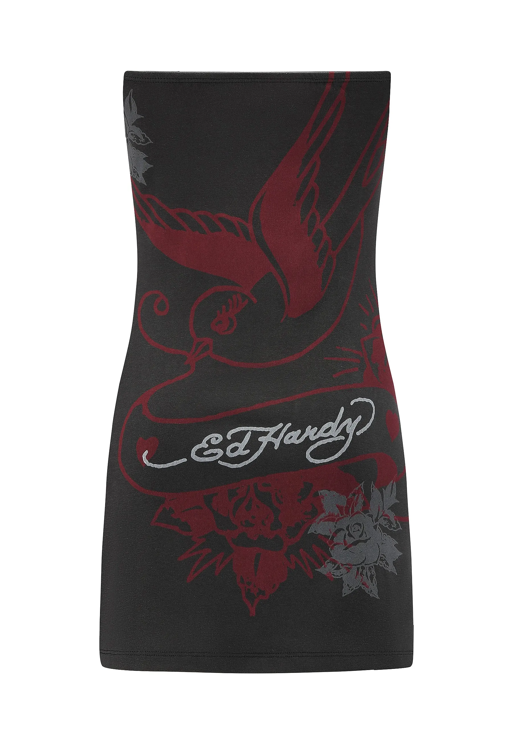 Womens Hollywood Swallow Bandeau Dress - Grey