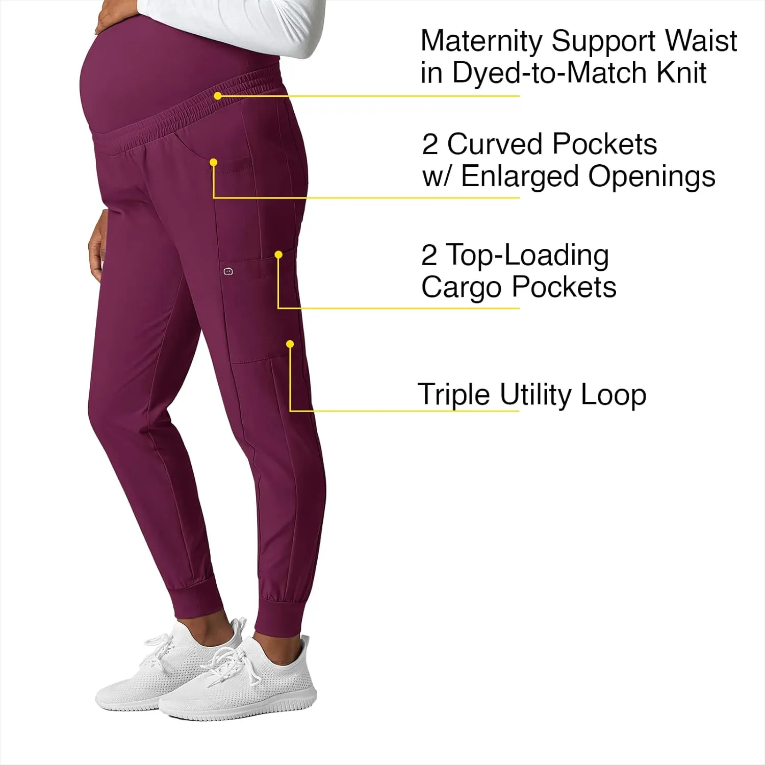 WonderWink Women's Maternity Jogger Scrub Pant